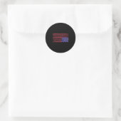 Amerikaanse vlag verzet zich ondersteboven VS Ronde Sticker (Tas)