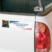 Amerikaanse vlag veteraan Bumpersticker (Op Truck)