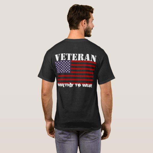 Amerikaanse vlag - veteraan - Draag T-shirt (Achterkant volledig)