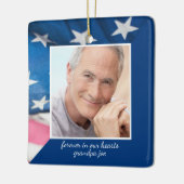 Amerikaanse vlag Veteraan Patriottische Memorial F Keramisch Ornament (Links)