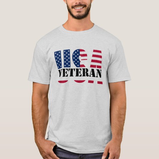 Amerikaanse vlag Veteraan T-shirt (Voorkant)