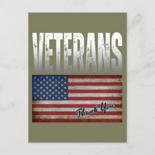 AMERIKAANSE VLAG VETERANEN BEDANKT 4 JULI  BRIEFKAART