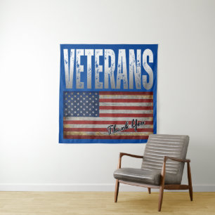 AMERIKAANSE VLAG VETERANEN BEDANKT 4 JULI POST WANDKLEED