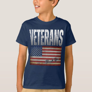 AMERIKAANSE VLAG VETERANEN BEDANKT 4 JULI T-Shirt