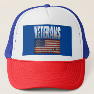 AMERIKAANSE VLAG VETERANEN BEDANKT 4 JULI TRUCKER PET