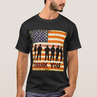 Amerikaanse vlag veteranen voor uw dienst dank u t-shirt