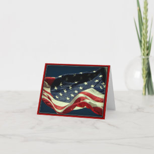 Amerikaanse vlag Veteranendag Notecard Bedankkaart