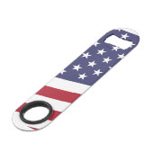 Amerikaanse vlag - Viel de Verenigde Staten Speed Flessenopener (Achterkant Gekanteld)