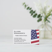 Amerikaanse vlag - Vier de VS Visitekaartje (Staand voorkant)