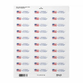 Amerikaanse Vlag Vier Juli Toespraak Etiket (Full Sheet)