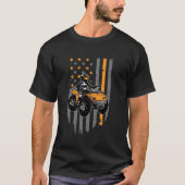Amerikaanse Vlag Vier Wieler Quad Mannen ATV Rijmo T-shirt (Voorkant)