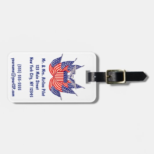  Amerikaanse vlag, vierde juli Bagagelabel (Voorkant horizontaal)