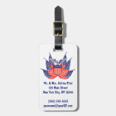  Amerikaanse vlag, vierde juli Bagagelabel (Voorkant verticaal)