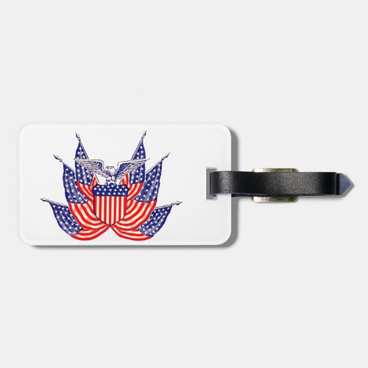  Amerikaanse vlag, vierde juli Bagagelabel (Achterkant horizontaal)