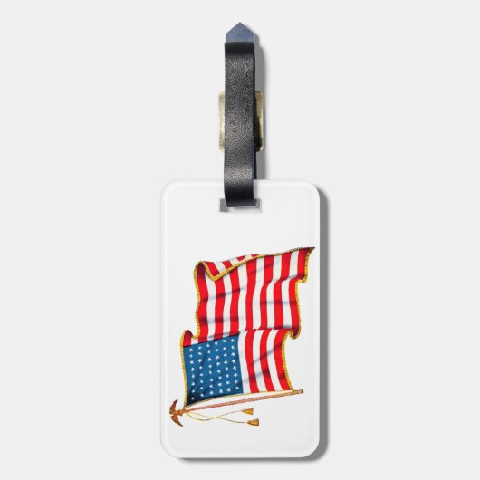 Amerikaanse vlag, vierde juli Bagagelabel (Achterkant verticaal)