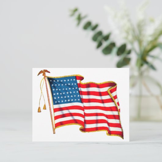  Amerikaanse vlag, vierde juli Briefkaart (Staand voorkant)