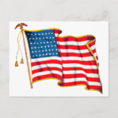  Amerikaanse vlag, vierde juli Briefkaart (Voorkant)