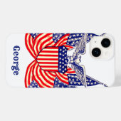 Amerikaanse vlag, vierde juli Case-Mate iPhone Case (Achterkant (horizontaal))