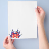  Amerikaanse vlag, vierde juli Flyer (Hand)