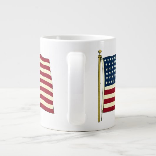  Amerikaanse vlag, vierde juli Grote Koffiekop (Achterkant)