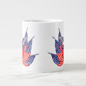Amerikaanse vlag, vierde juli Grote Koffiekop (Voorkant)