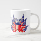 Amerikaanse vlag, vierde juli Grote Koffiekop (Rechts)