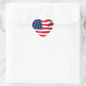 Amerikaanse vlag Vierde juli Hart Sticker (Tas)