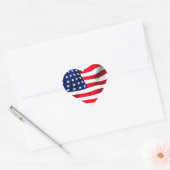 Amerikaanse vlag Vierde juli Hart Sticker (Envelop)