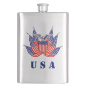 Amerikaanse vlag, vierde juli Heupfles (Voorkant)