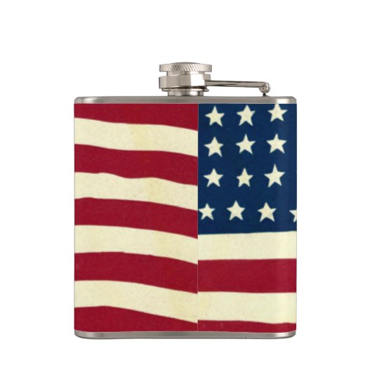  Amerikaanse vlag, vierde juli Heupfles (Achterkant)