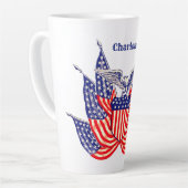  Amerikaanse vlag, vierde juli Latte Mok (Linkerhoek)