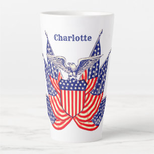 Amerikaanse vlag, vierde juli Latte Mok
