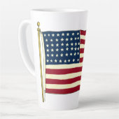 Amerikaanse vlag, vierde juli Latte Mok (Linkerhoek)