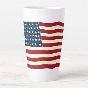 Amerikaanse vlag, vierde juli Latte Mok