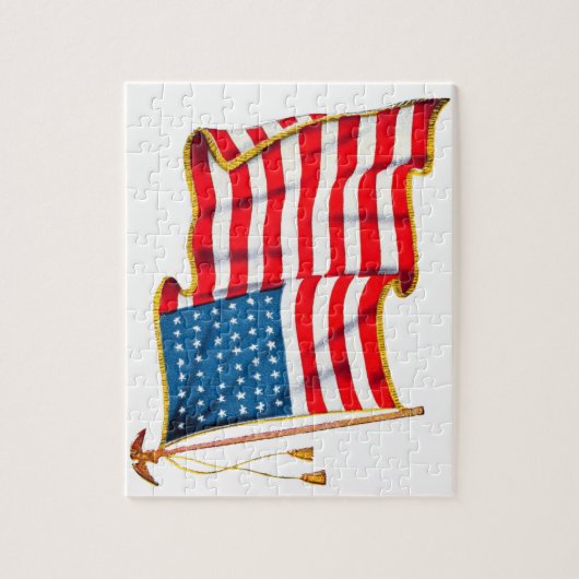  Amerikaanse vlag, vierde juli Legpuzzel (Verticaal)