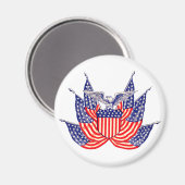  Amerikaanse vlag, vierde juli Magneet (Voorkant / Achterkant)