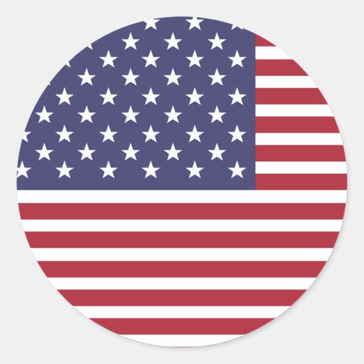 Amerikaanse vlag Vierde juli Onafhankelijkheidsdag Ronde Sticker (Voorkant)