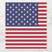 Amerikaanse vlag Vierde juli Onafhankelijkheidsdag Wijn Etiket (Enkel label)