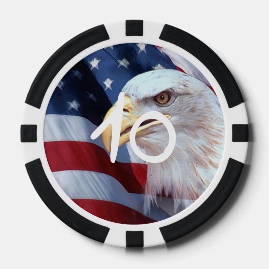 Amerikaanse vlag Vierde juli Poker Chips (Voorkant)