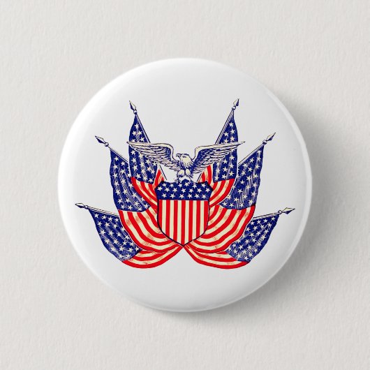 Amerikaanse vlag, vierde juli Ronde Button 5,7 Cm (Voorkant)