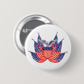 Amerikaanse vlag, vierde juli Ronde Button 5,7 Cm (Voorkant /achterkant)