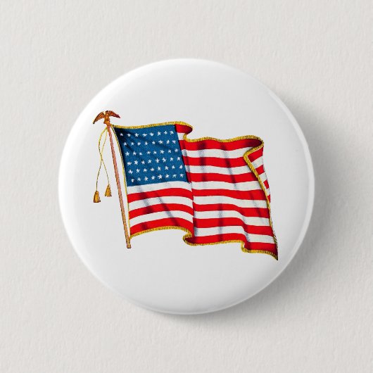 Amerikaanse vlag, vierde juli Ronde Button 5,7 Cm (Voorkant)