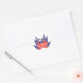  Amerikaanse vlag, vierde juli Ronde Sticker (Envelop)