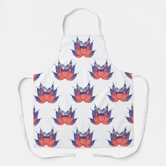  Amerikaanse vlag, vierde juli Schort (Voorkant)