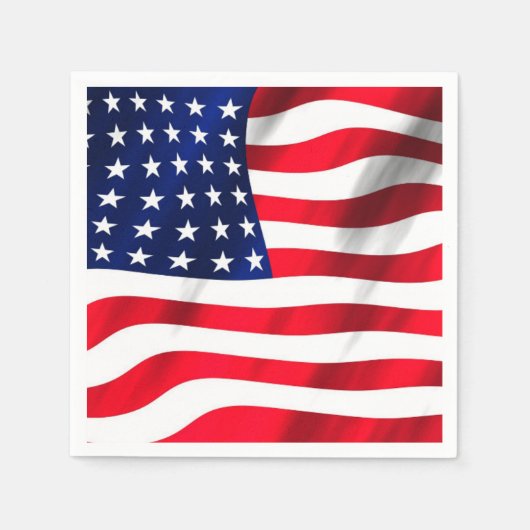 Amerikaanse vlag Vierde juli Servet (Voorkant)