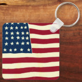 Amerikaanse vlag, vierde juli Sleutelhanger (Achterkant)