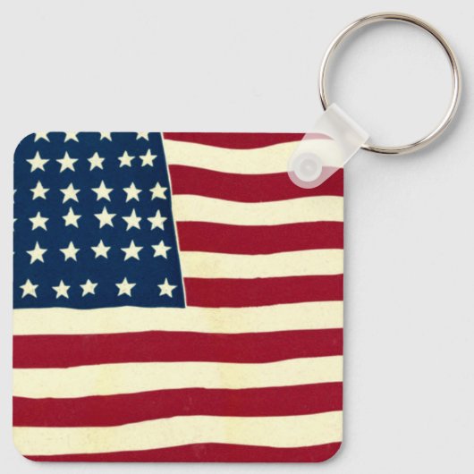 Amerikaanse vlag, vierde juli Sleutelhanger (Achterkant)