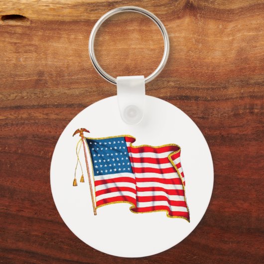  Amerikaanse vlag, vierde juli Sleutelhanger (Voorkant)