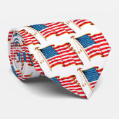 Amerikaanse vlag, vierde juli Stropdas (Opgerold)