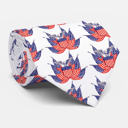 Amerikaanse vlag, vierde juli Stropdas (Opgerold)